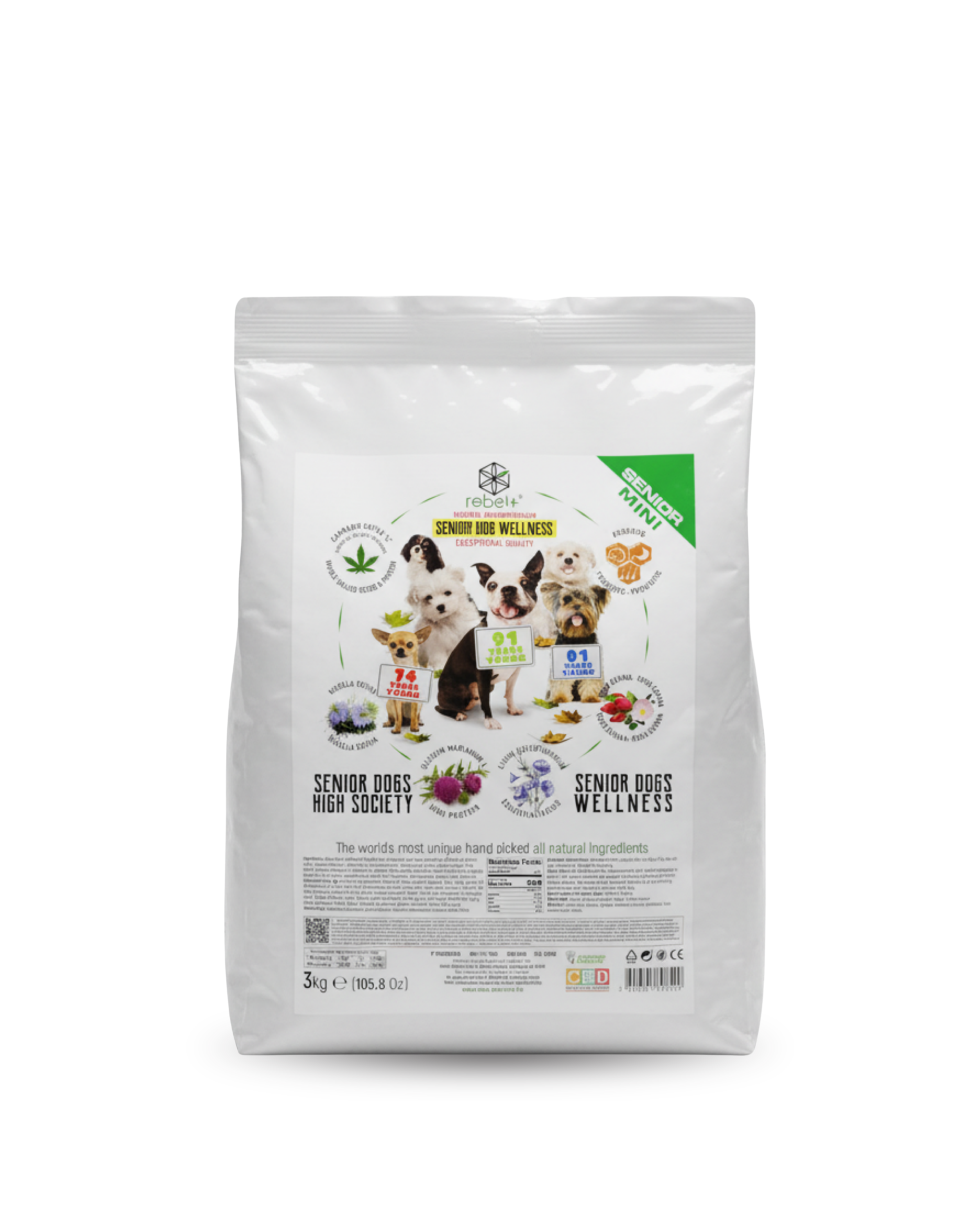 Senior Mini - Hundetrockenfutter mit CBD | 3kg.