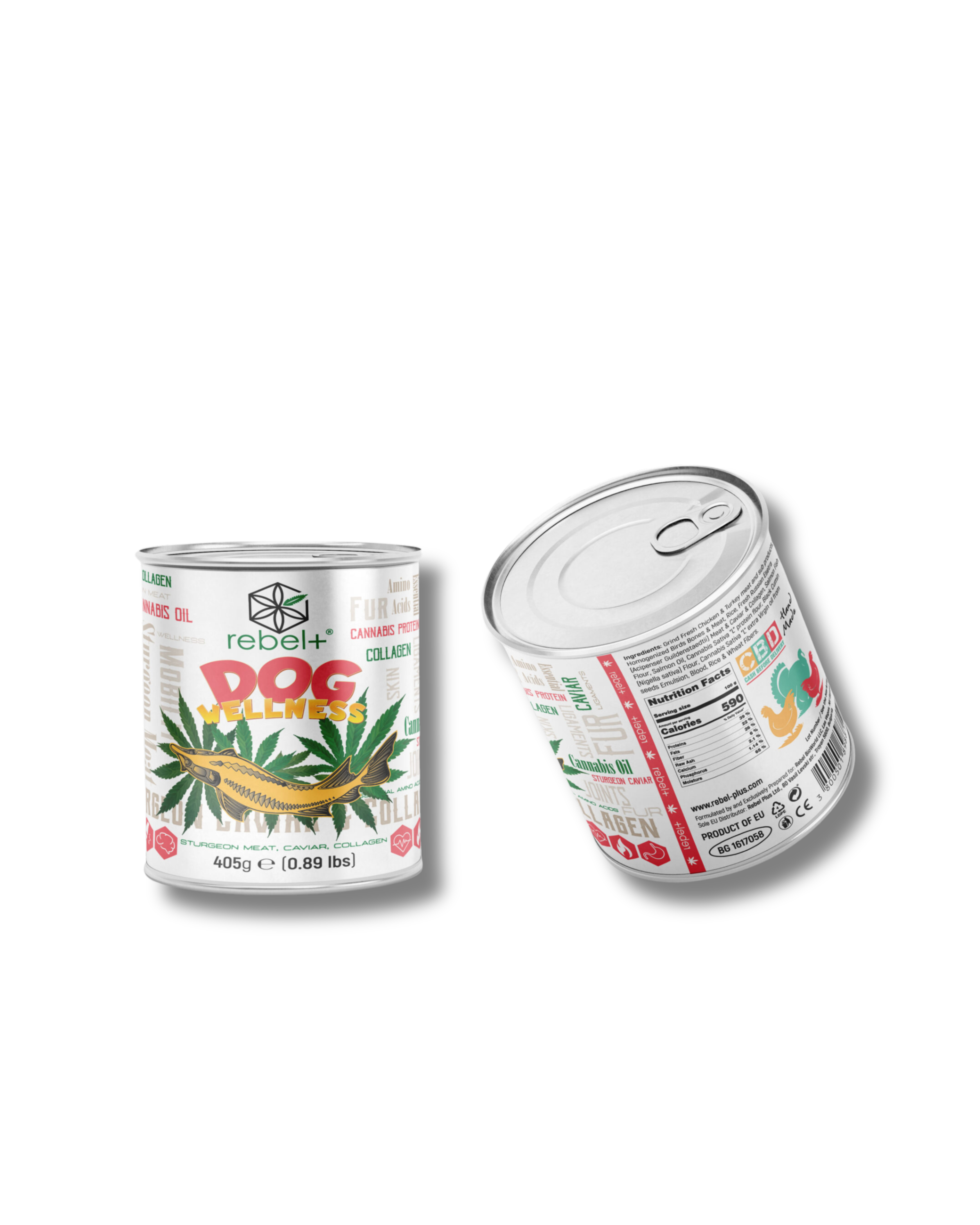 Canned - Premium Hunde-Nassfutter mit CBD (Dose) | 405g.