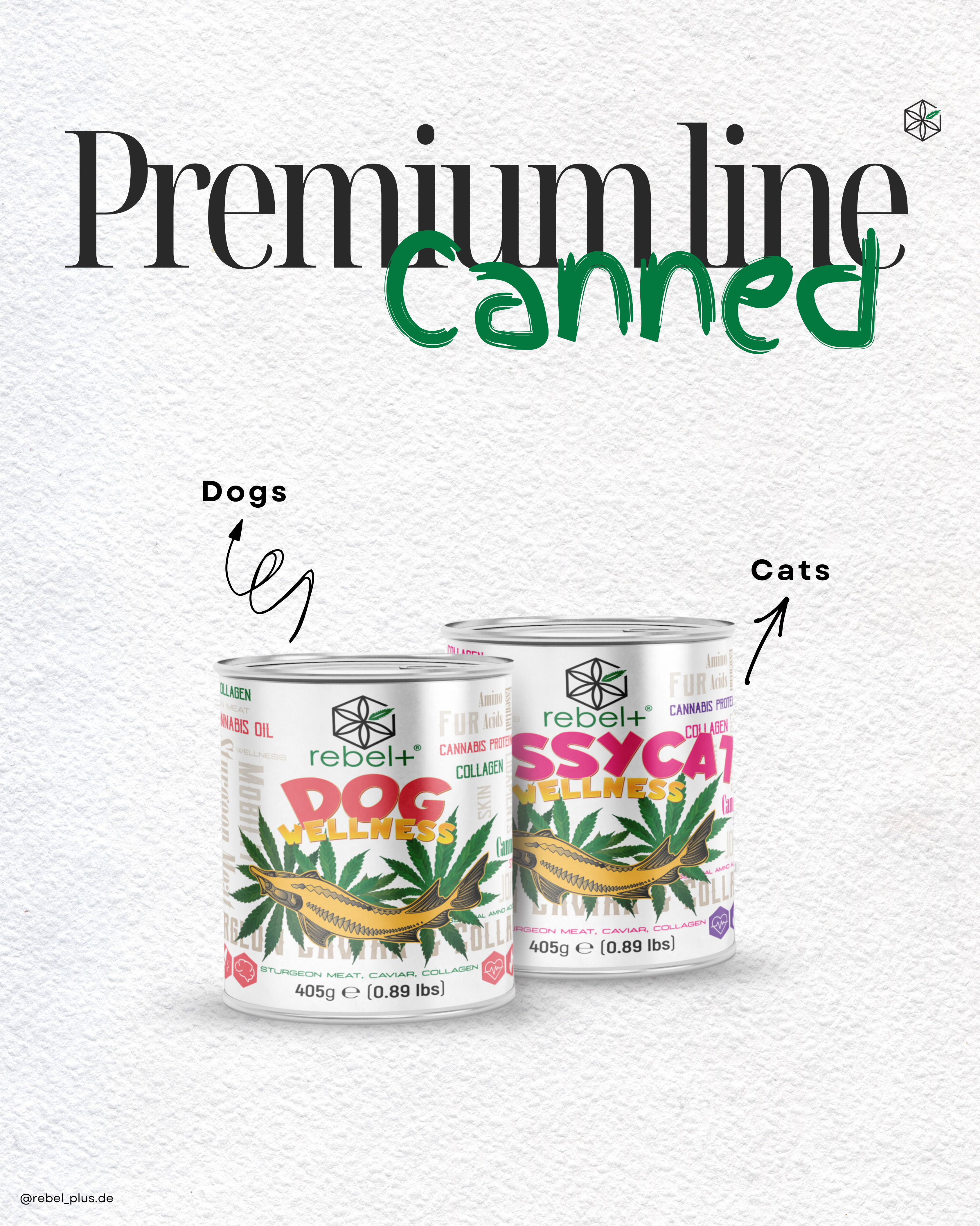 Canned - Premium Hunde-Nassfutter mit CBD (Dose) | 405g.