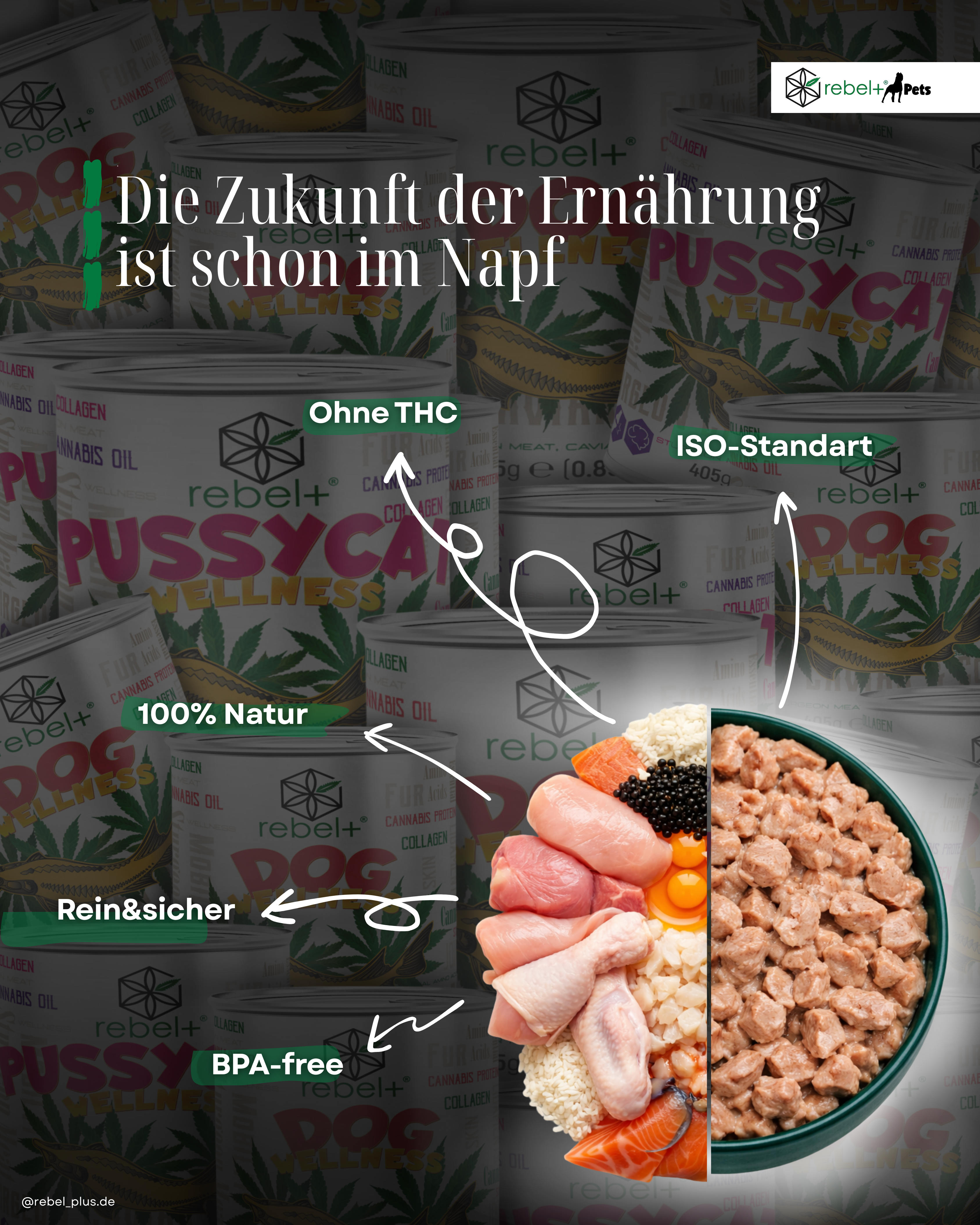 Canned - Premium Hunde-Nassfutter mit CBD (Dose) | 405g.