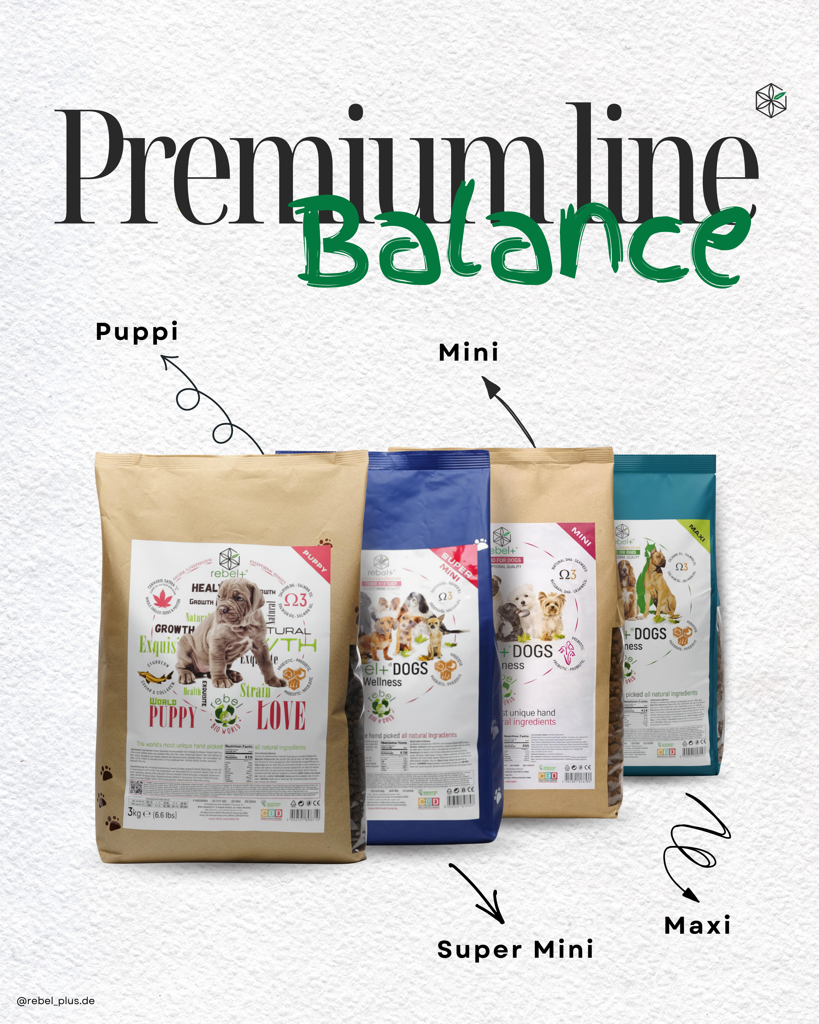 Balance Super Mini (sehr kleine Hunde) - Premium Hundetrockenfutter mit CBD | 3kg.