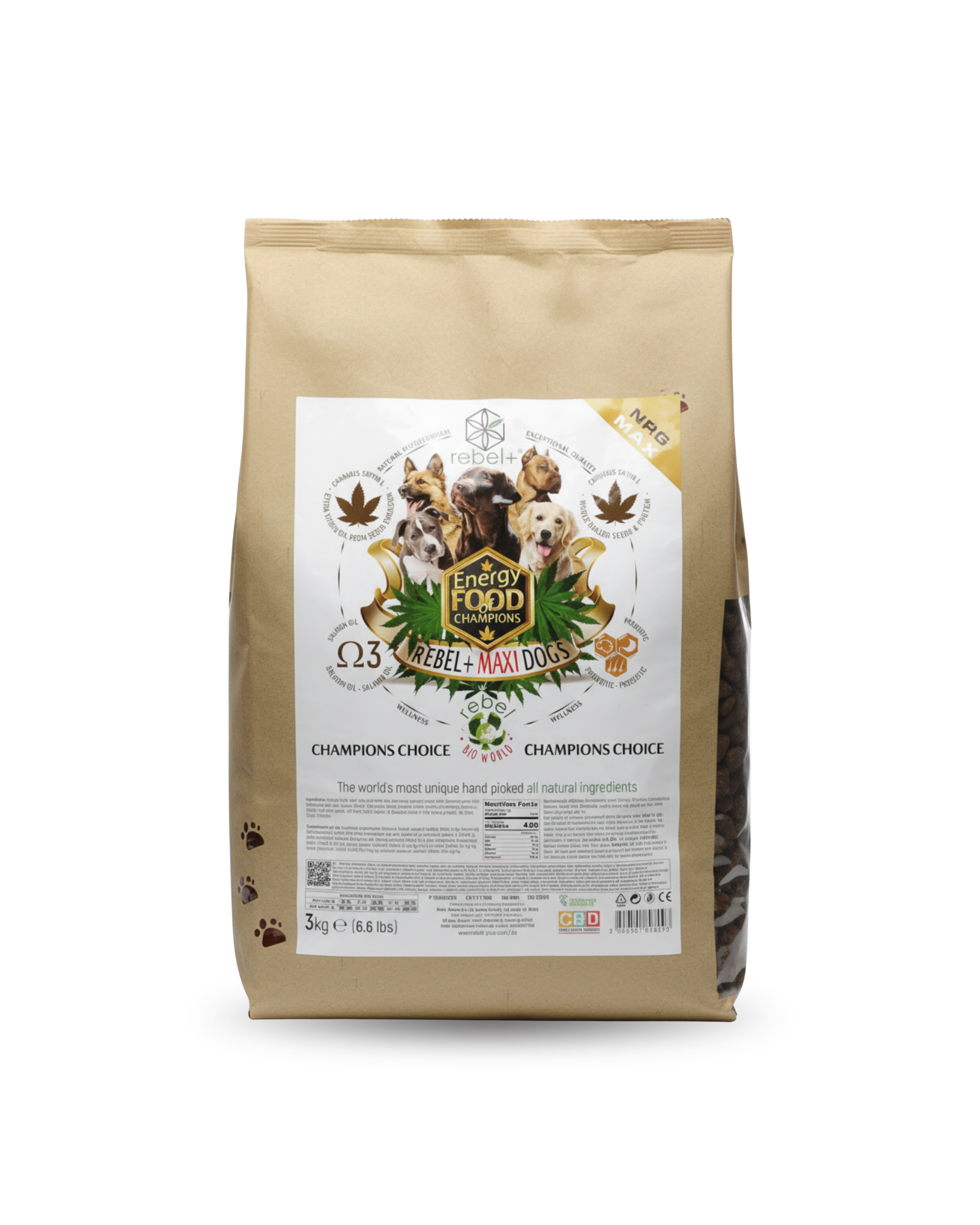 Energy Maxi - Hundetrockenfutter mit CBD | 10kg.
