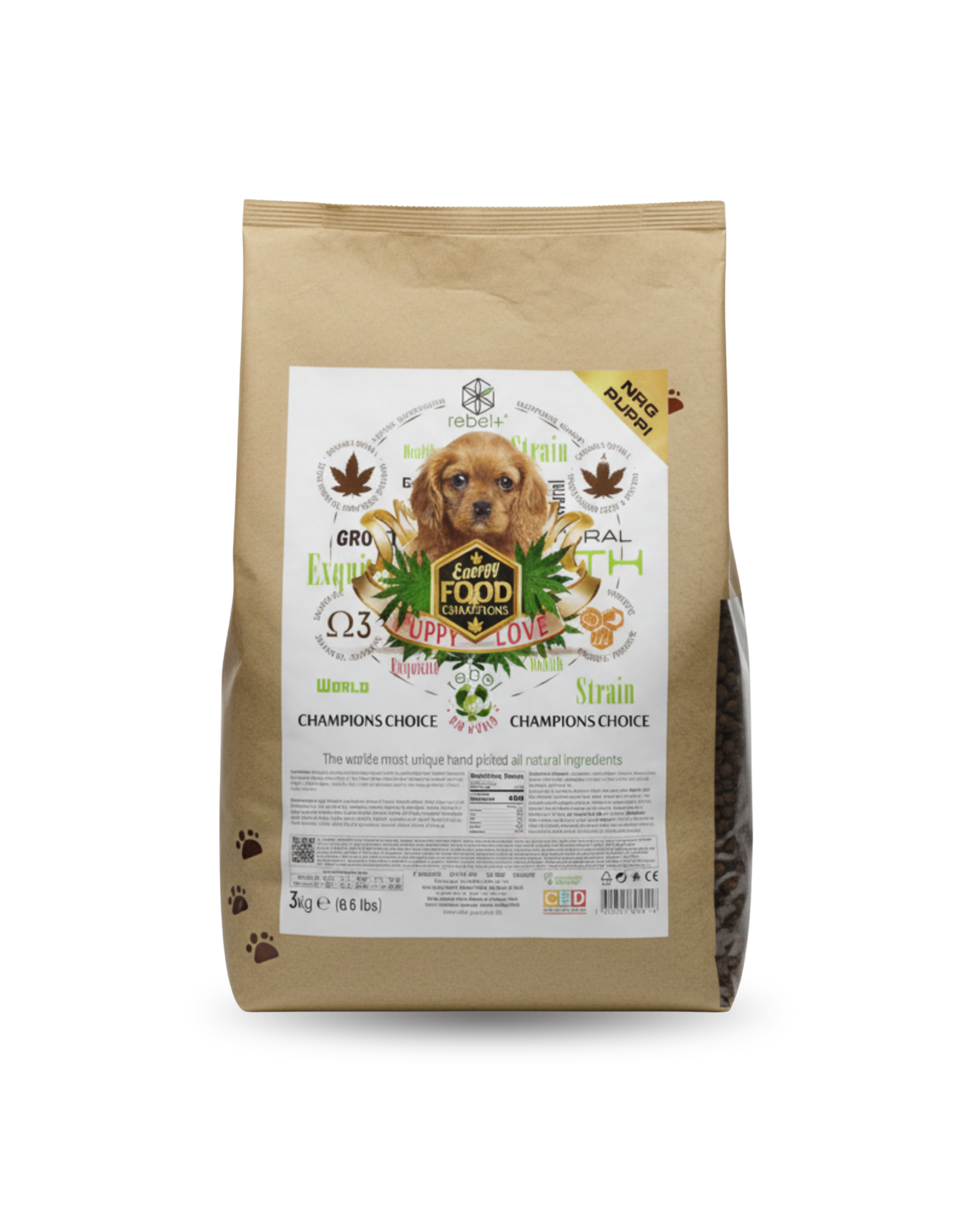 Energy Puppy - Hundetrockenfutter mit CBD | 3kg.