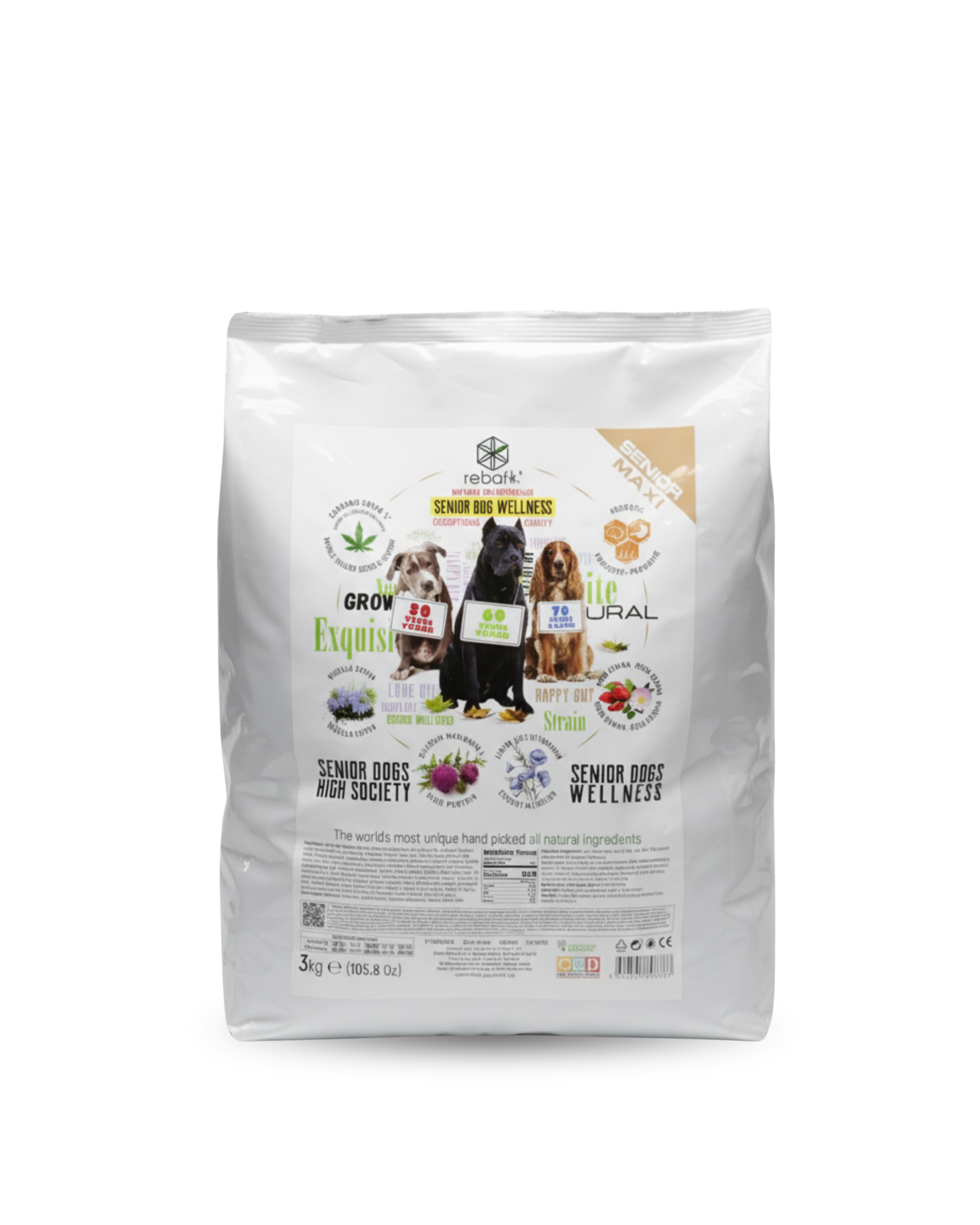Senior Maxi - Hundetrockenfutter mit CBD | 3kg.