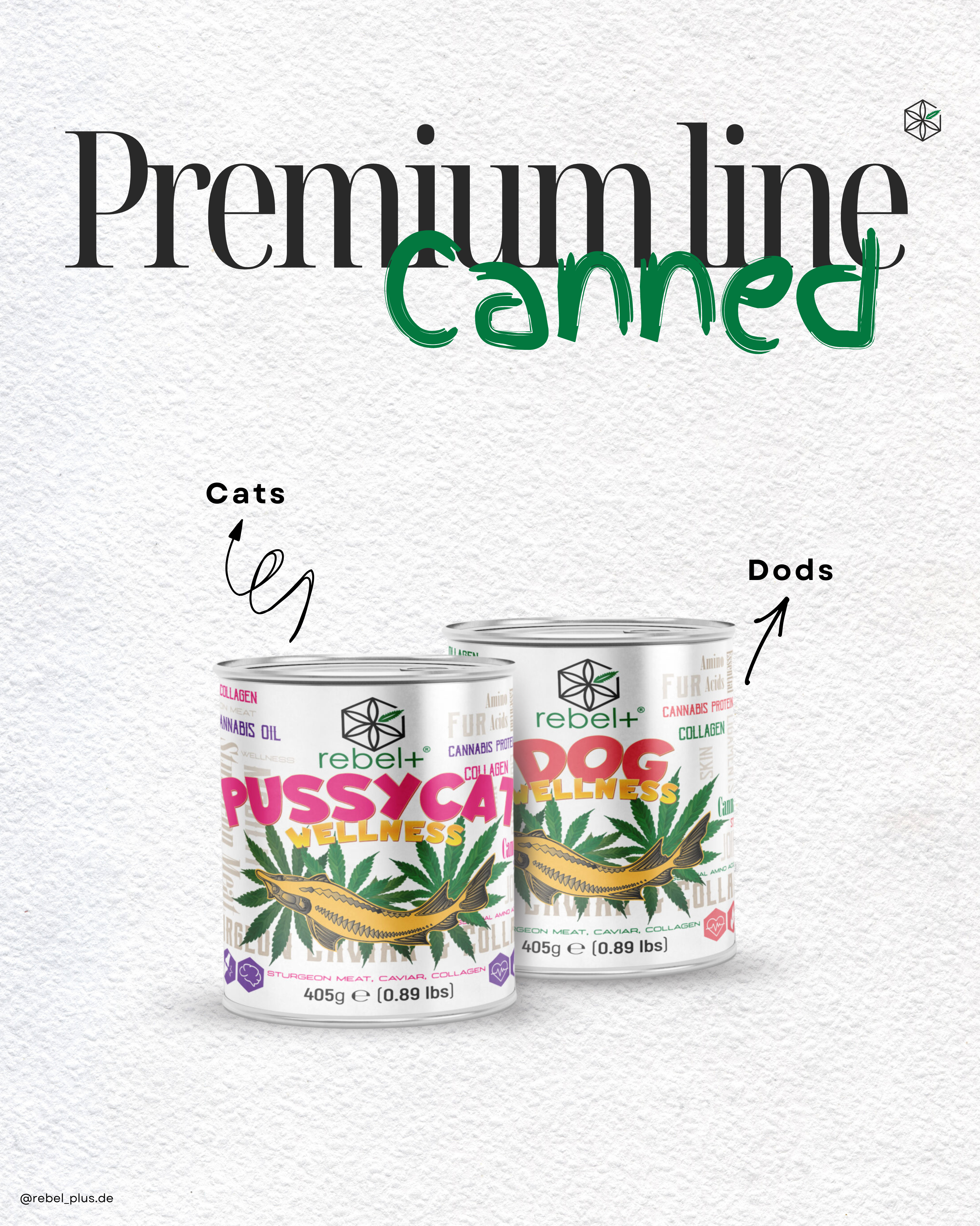 Canned - Premium Katzen-Nassfutter mit CBD (Dose) | 405g.