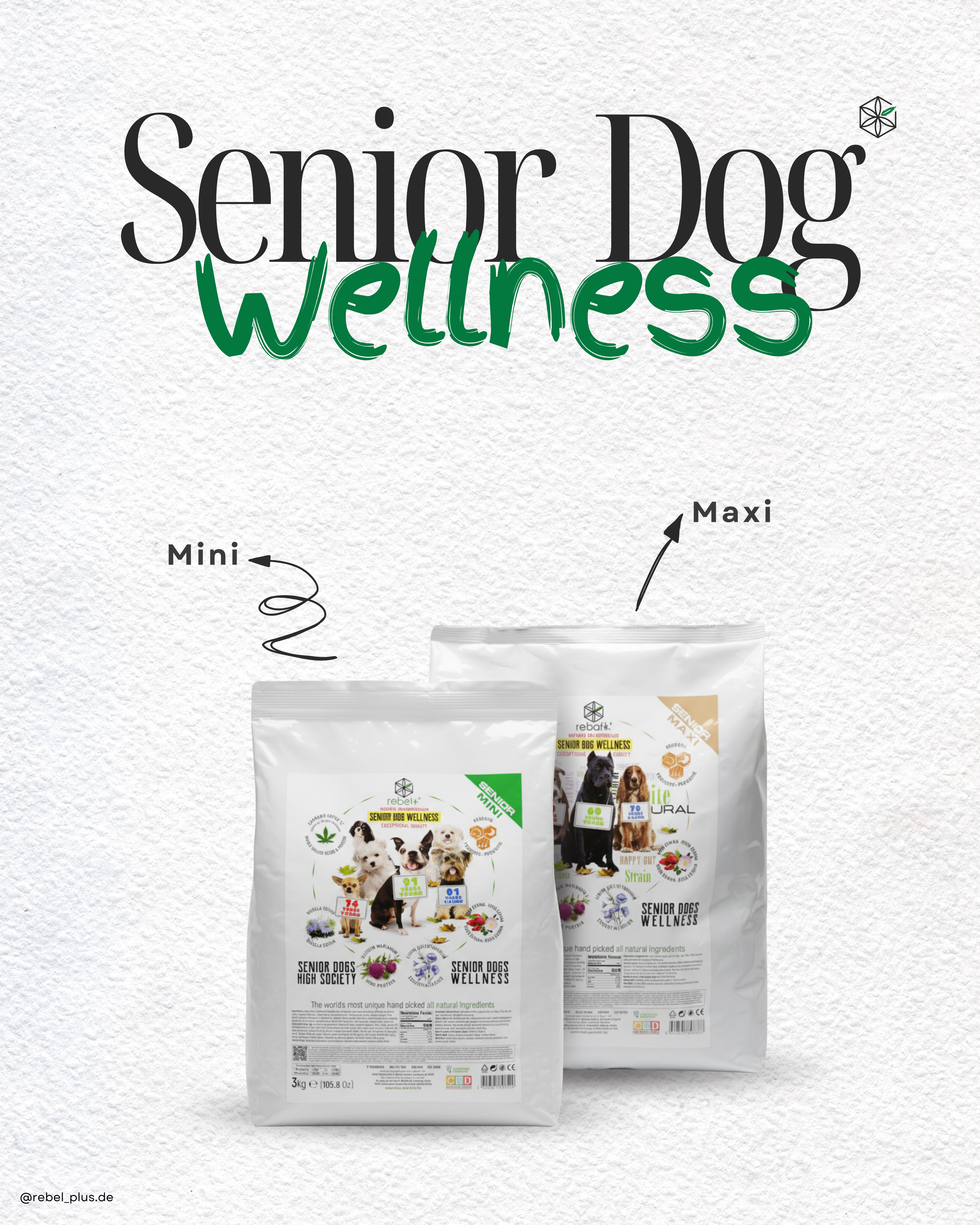 Senior Maxi - Hundetrockenfutter mit CBD | 3kg.