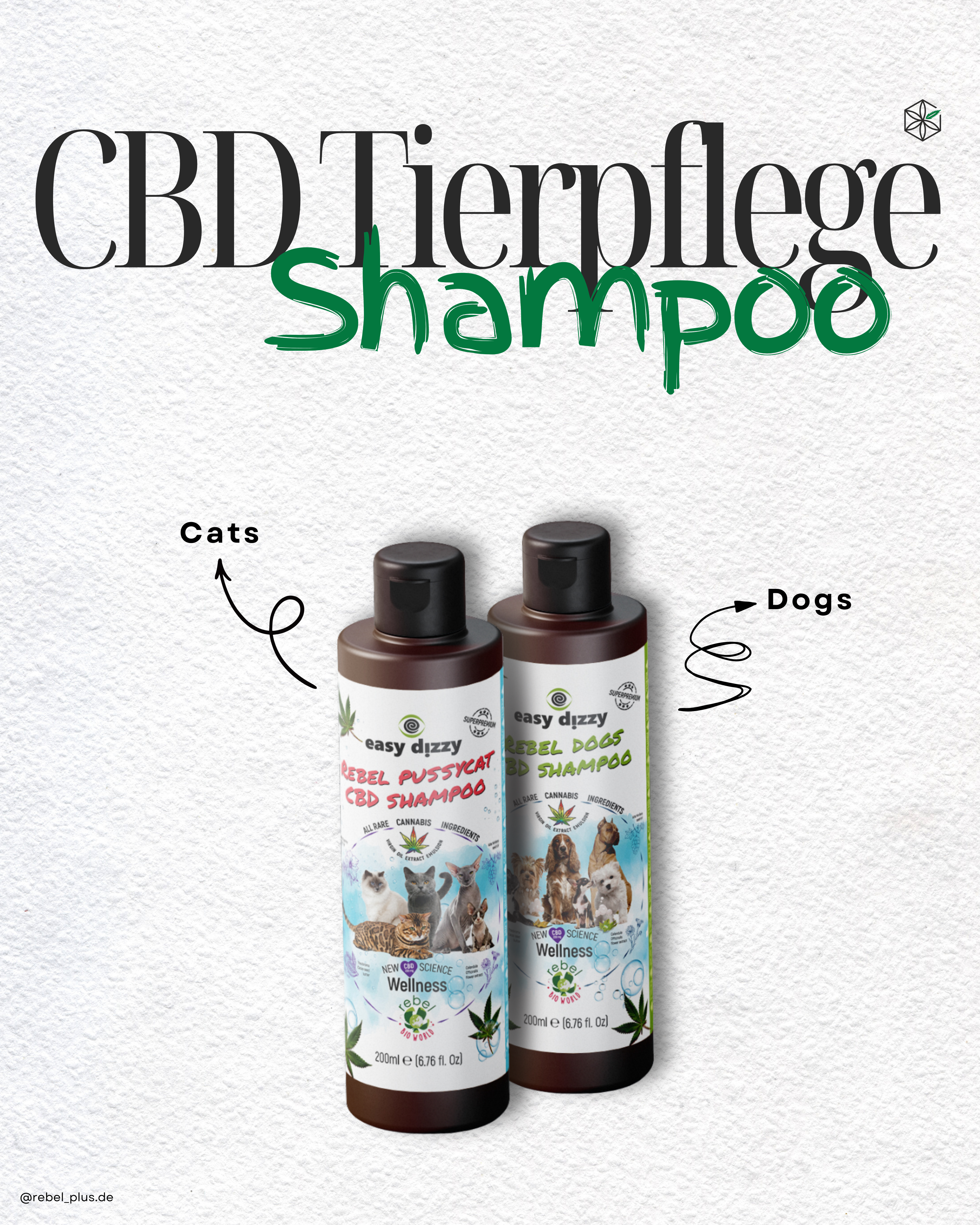 Premium Katzenshampoo mit CBD | 200ml.