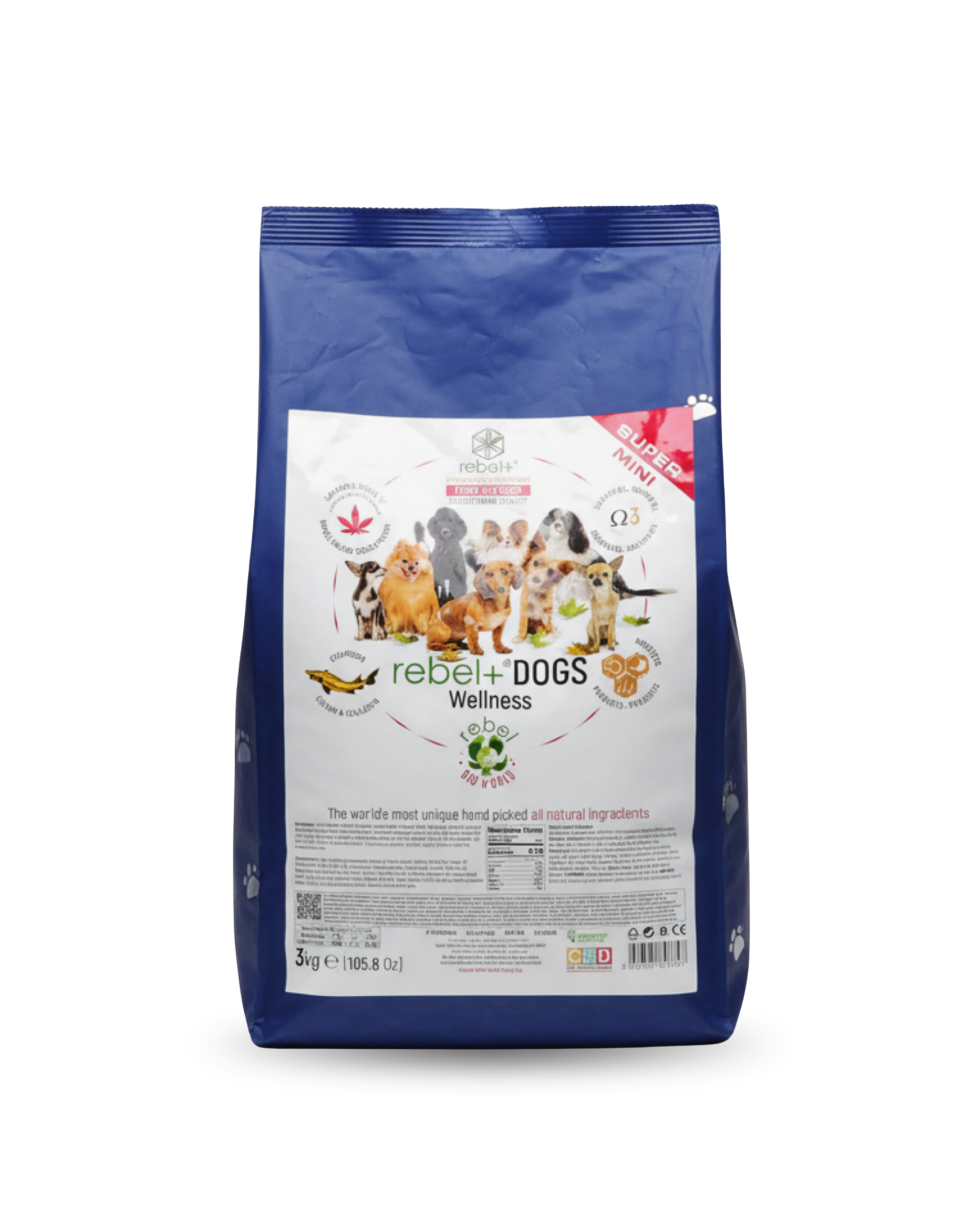 Balance Super Mini (sehr kleine Hunde) - Premium Hundetrockenfutter mit CBD | 3kg.