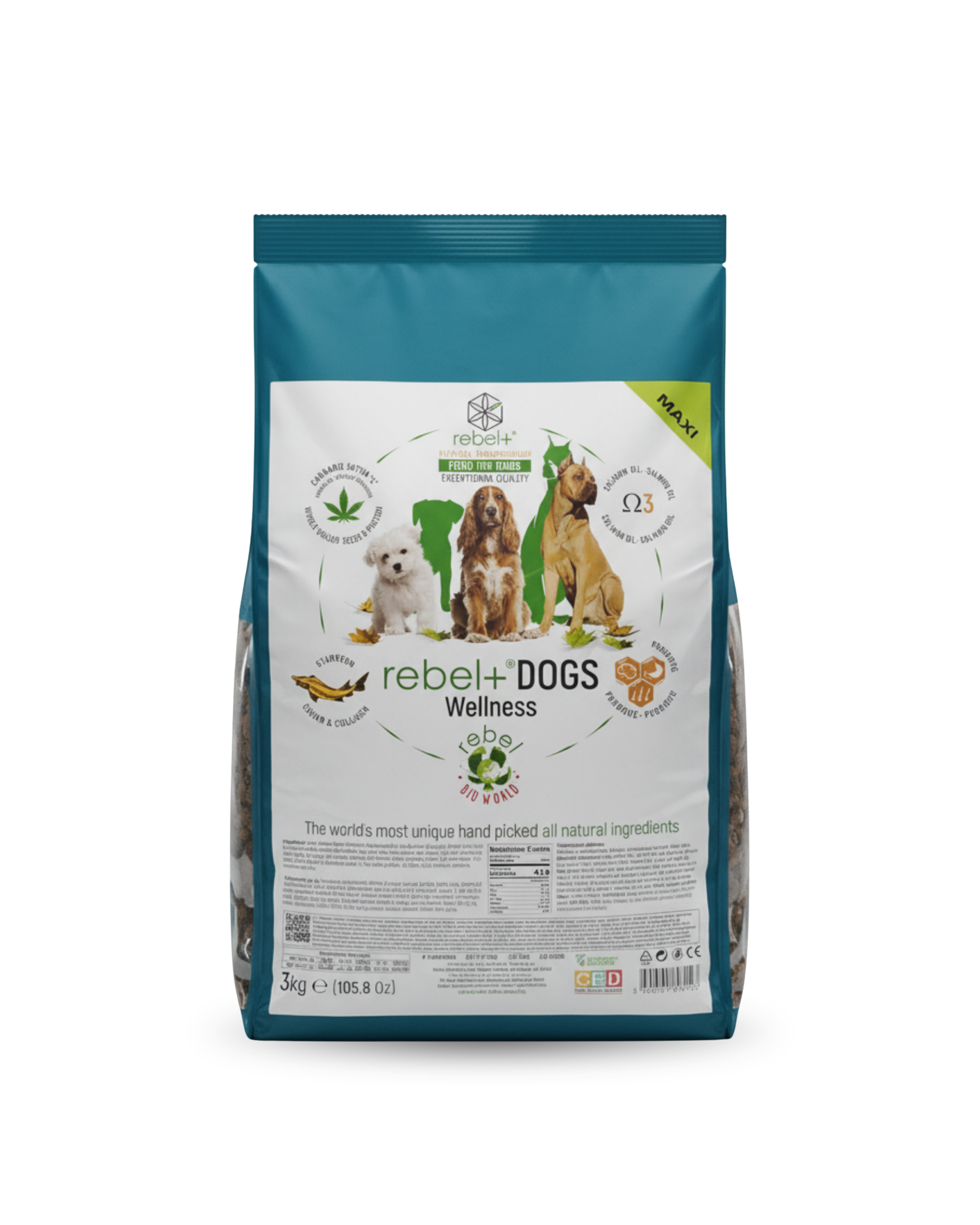 Balance Maxi (mittelgroße & große Hunde) - Premium Hundetrockenfutter mit CBD | 3kg.