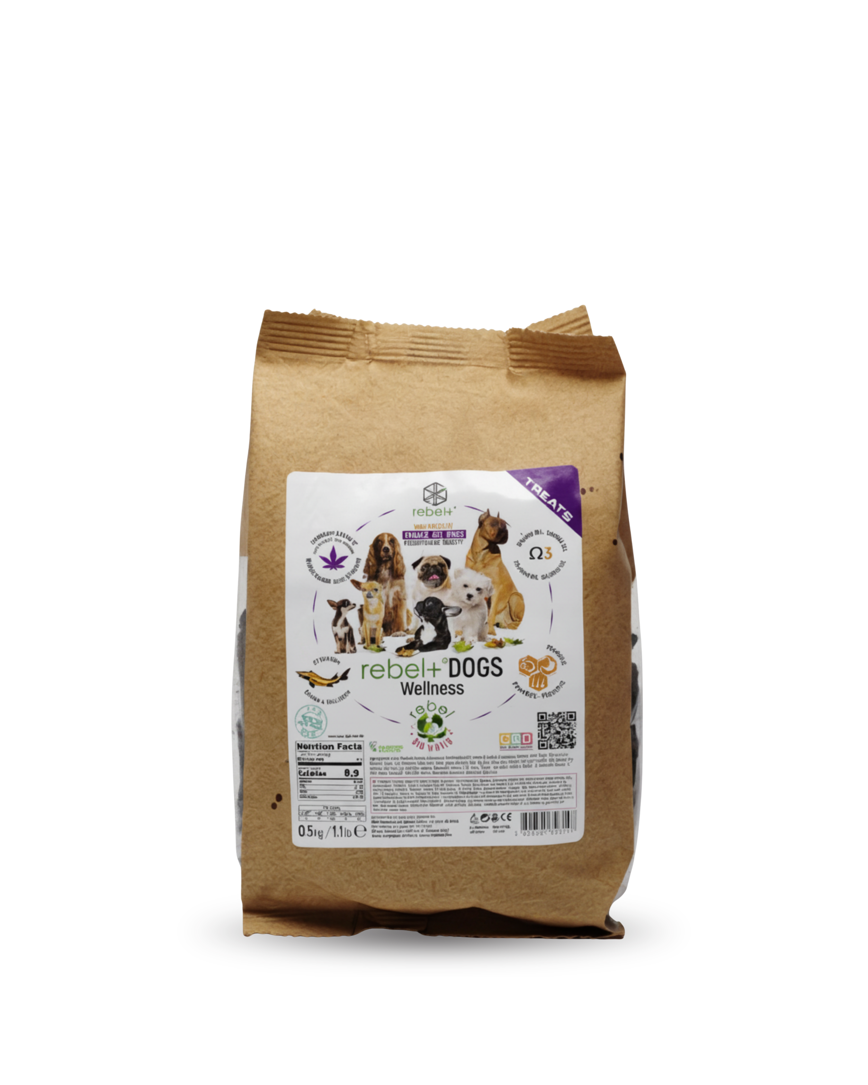 Treats Universal - Premium Hundeleckerlis mit CBD | 0,5kg.